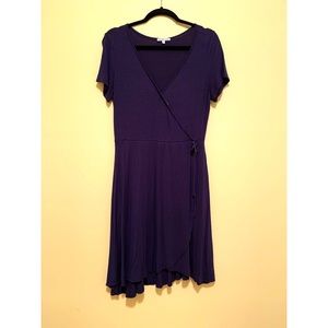 Navy blue cross tie dress